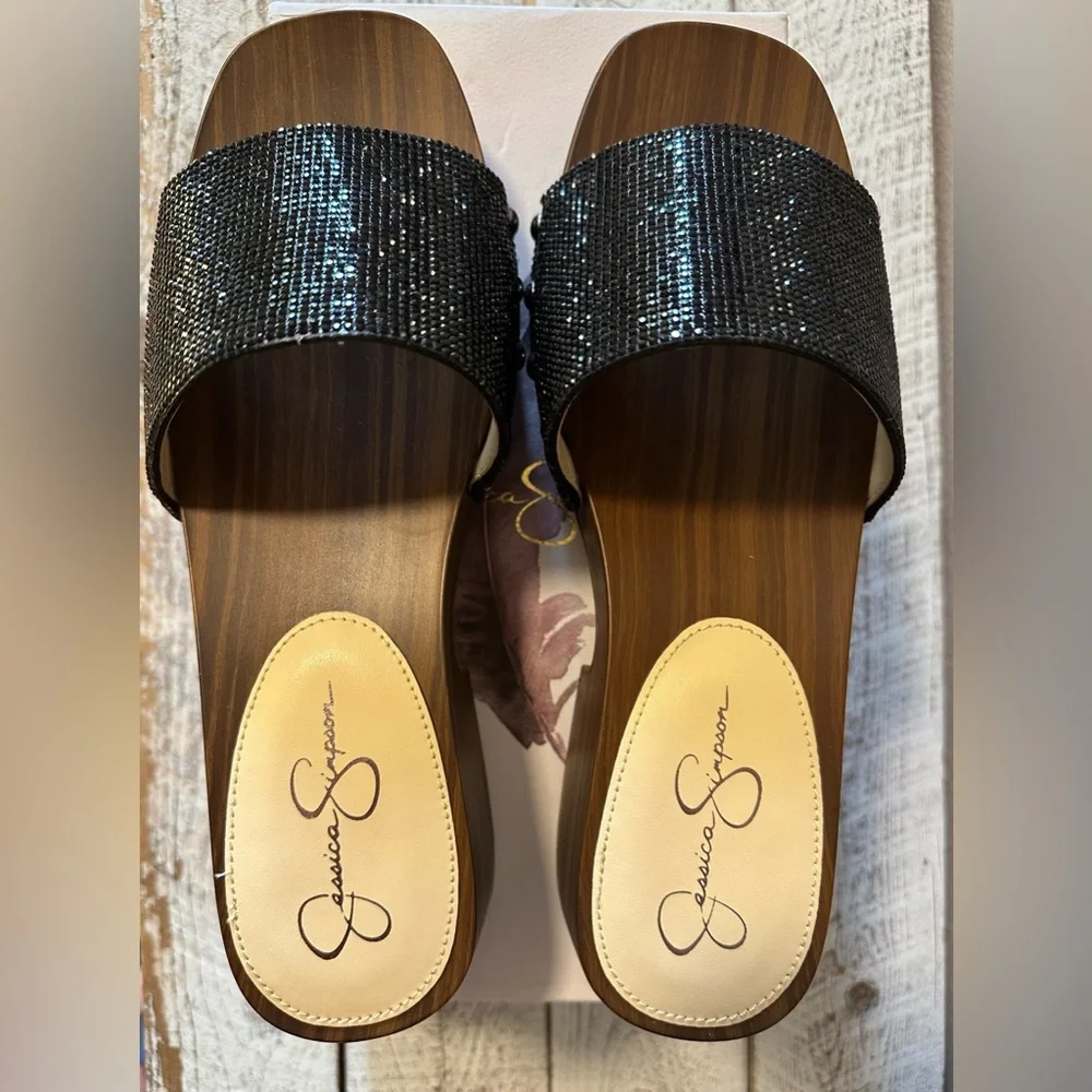 Jessica Simpson Wooden Platform Sandals - NIB